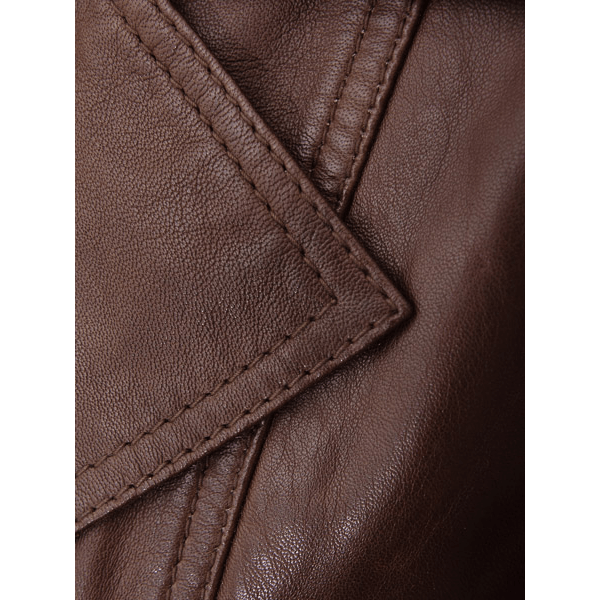 WOMEN BROWN SHEEP LEATHER COAT LEESBURG-2