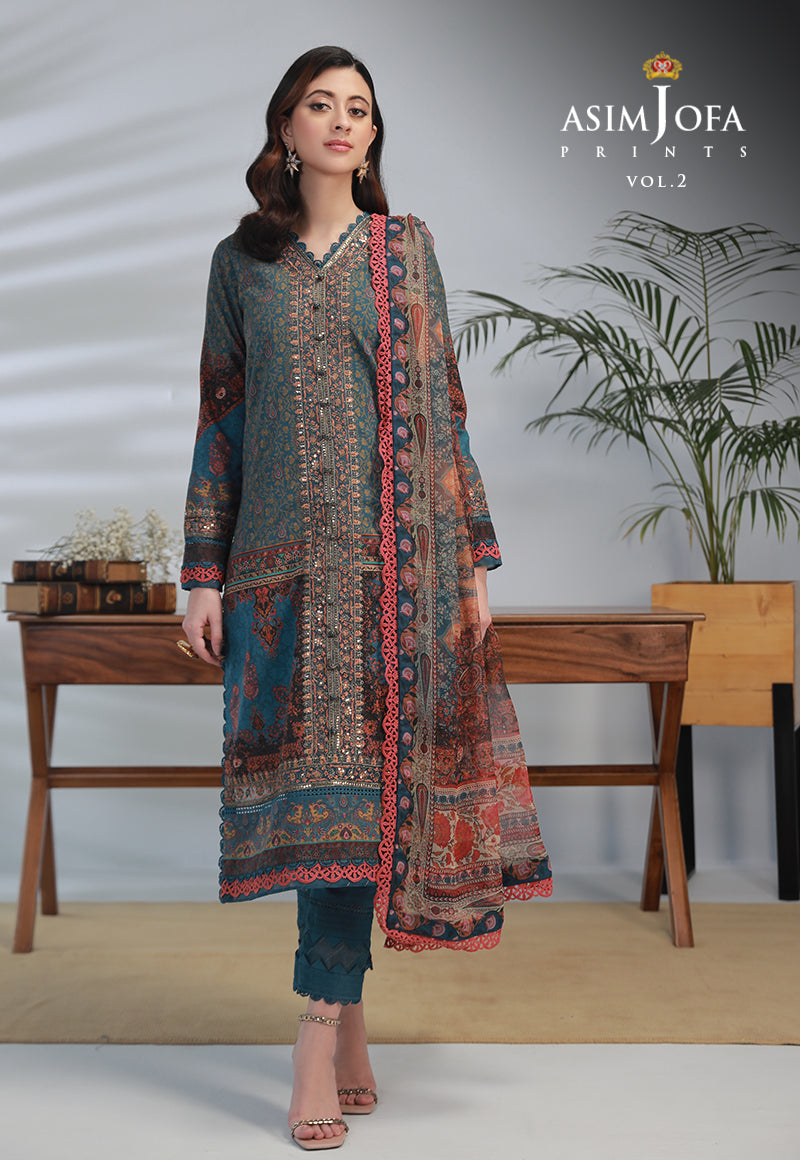 AJBP-36 EMBROIDERED LAWN 3-PCS