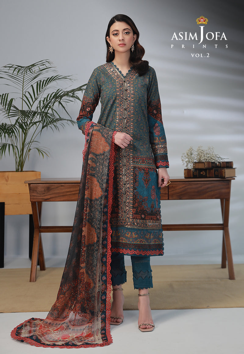 AJBP-36 EMBROIDERED LAWN 3-PCS