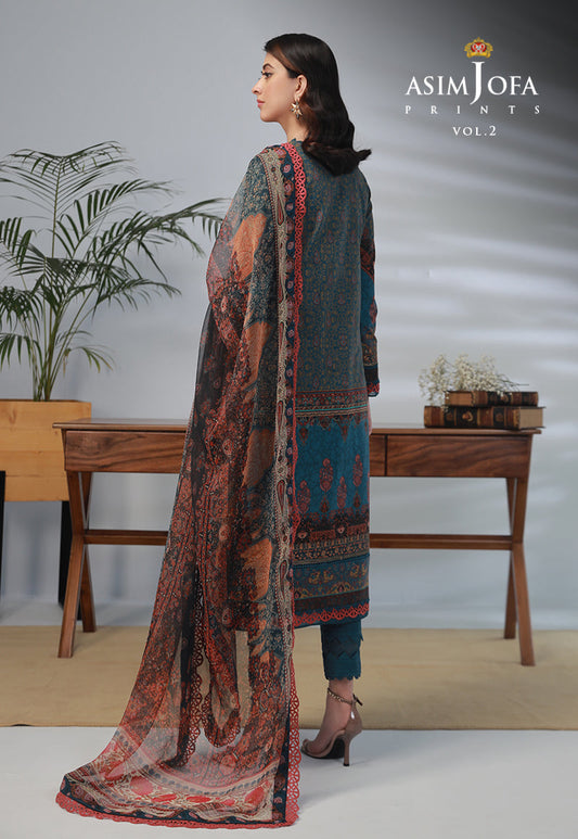 AJBP-36 EMBROIDERED LAWN 3-PCS