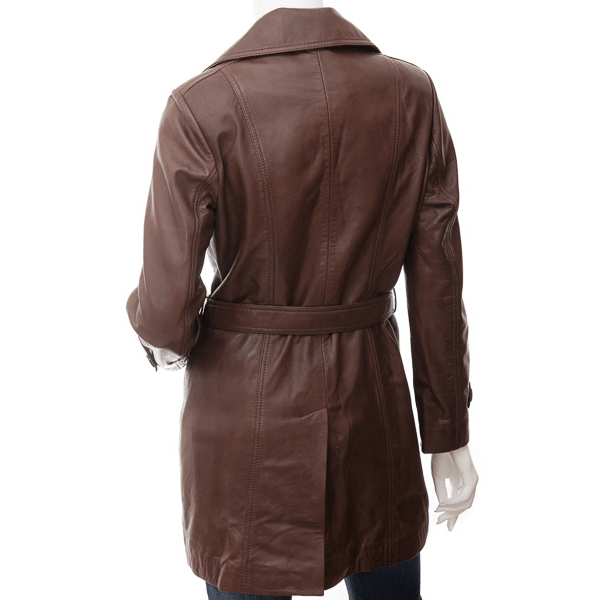 WOMEN BROWN SHEEP LEATHER COAT LEESBURG-3